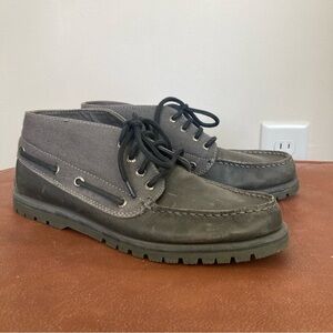 Sperry | Leeward Mens Leather Canvas Mini Lug Chukka Casual Ankle Boots